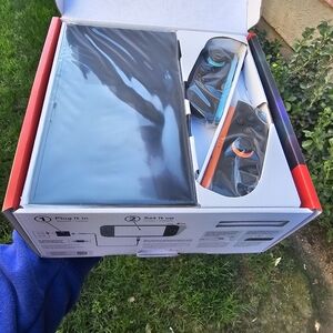 Black Gaming Console with Controller